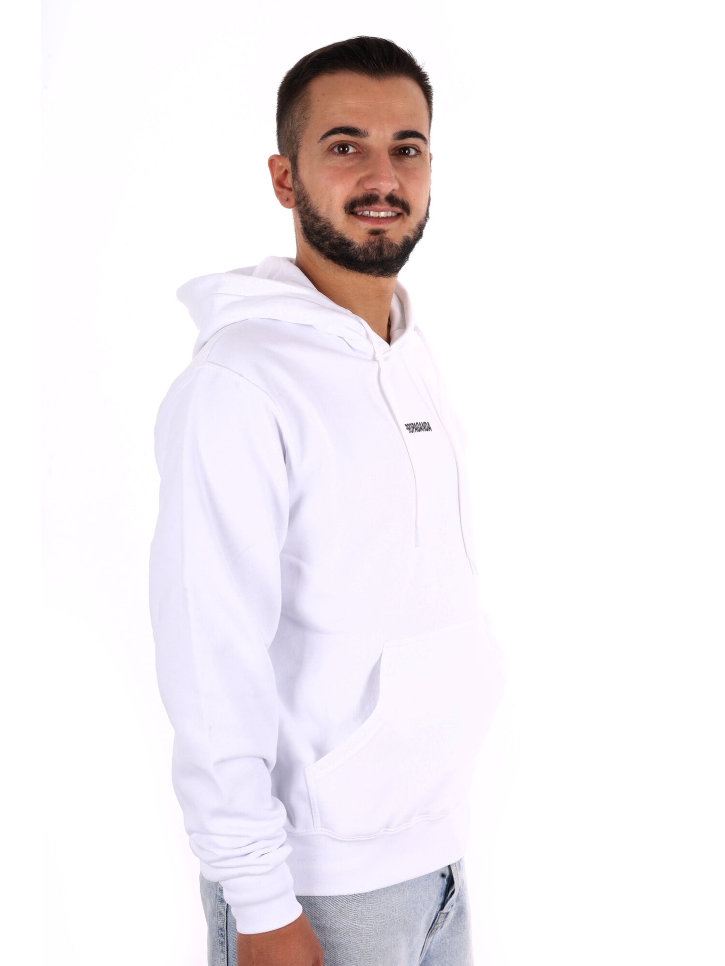 Propaganda 26FWPRFE752 WHITE, felpa da uomo bianca