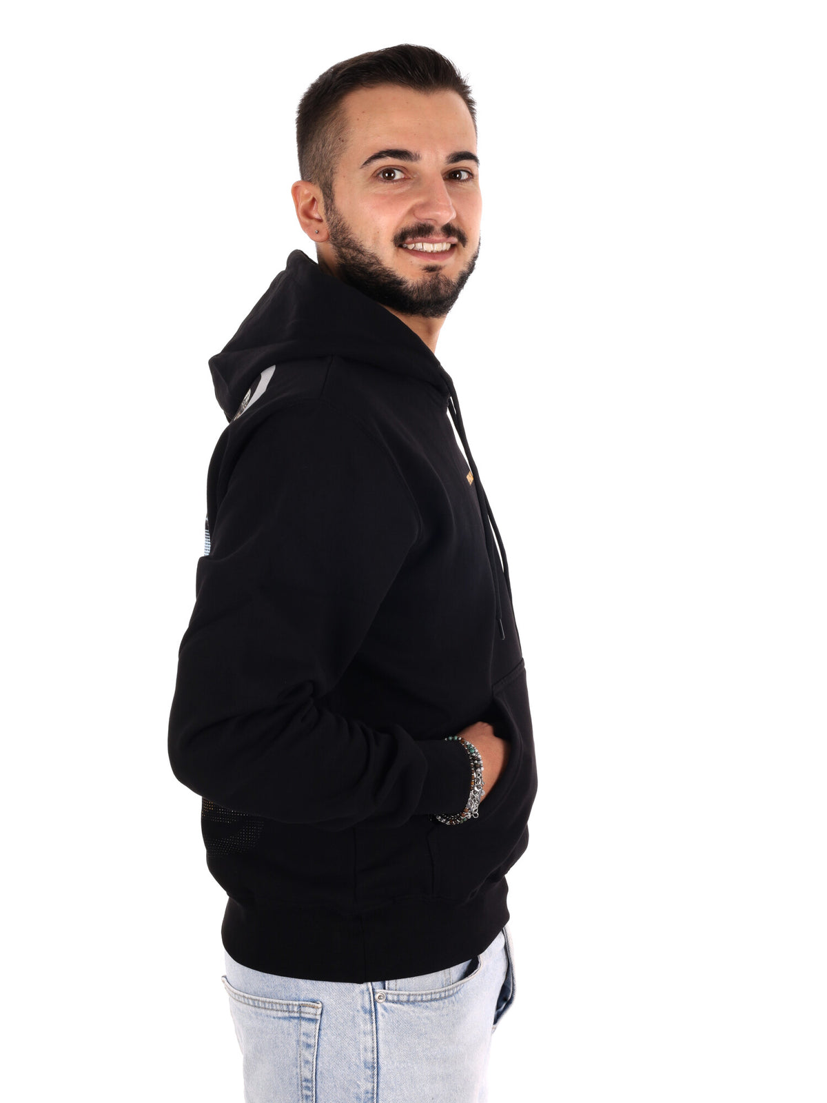 Propaganda 26FWPRFE760 BLACK, felpa da uomo nera