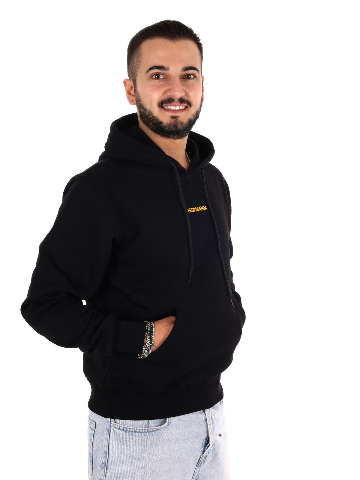 Propaganda 26FWPRFE760 BLACK, felpa da uomo nera
