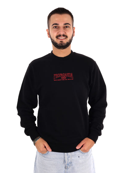 Propaganda 26FWPRFE777 BLACK, felpa da uomo nera