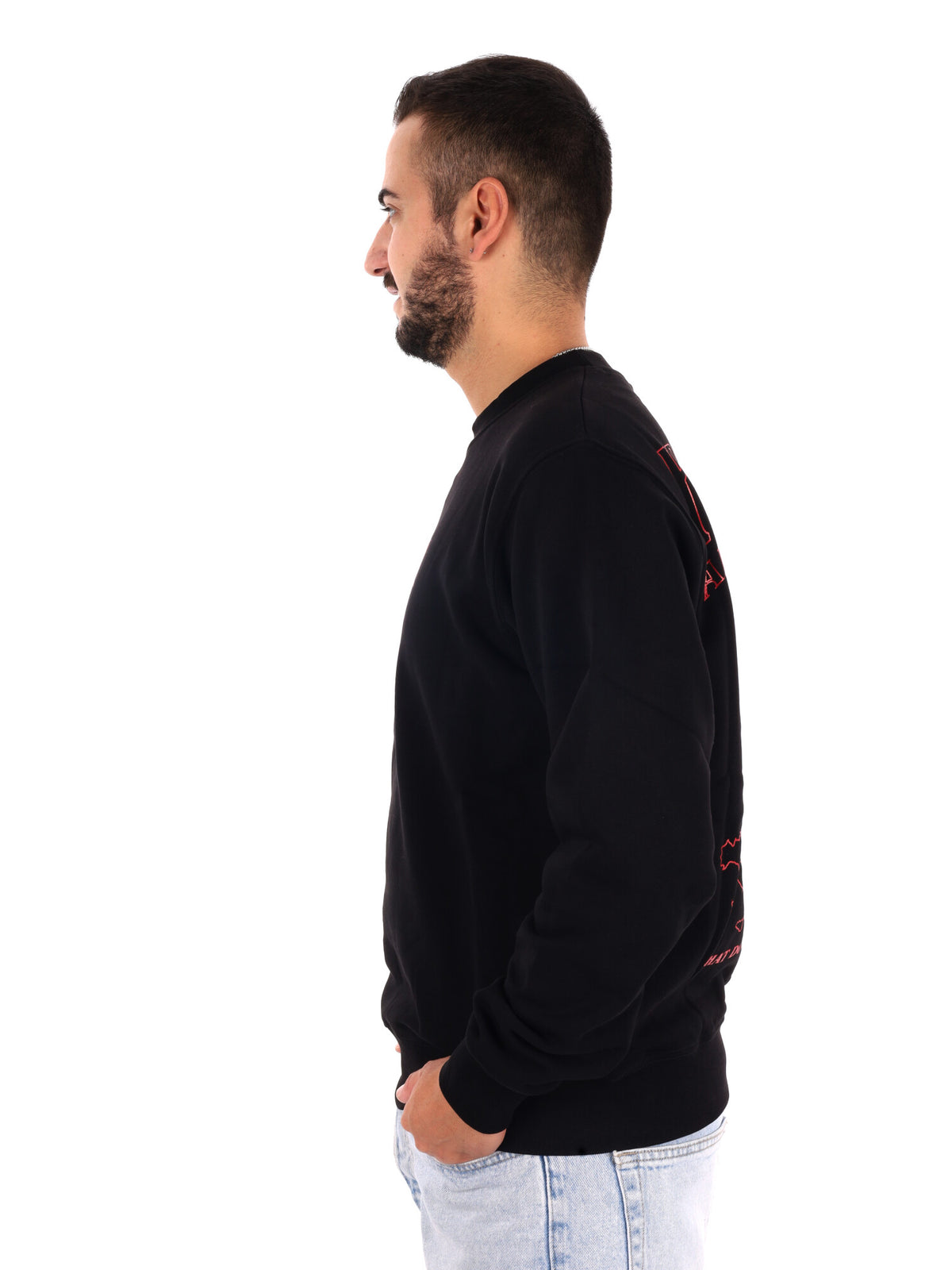 Propaganda 26FWPRFE777 BLACK, felpa da uomo nera