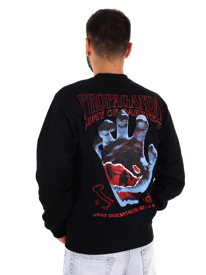 Propaganda 26FWPRFE777 BLACK, felpa da uomo nera