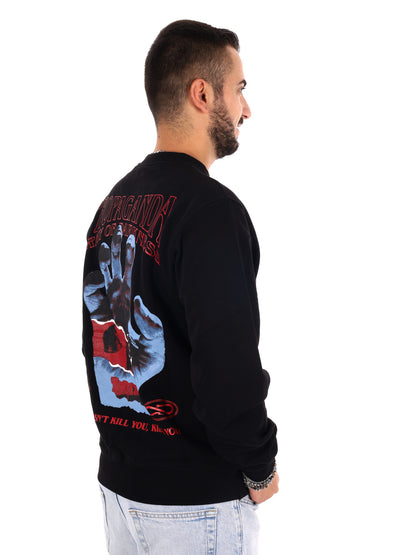 Propaganda 26FWPRFE777 BLACK, felpa da uomo nera