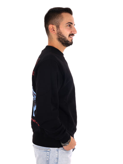 Propaganda 26FWPRFE777 BLACK, felpa da uomo nera