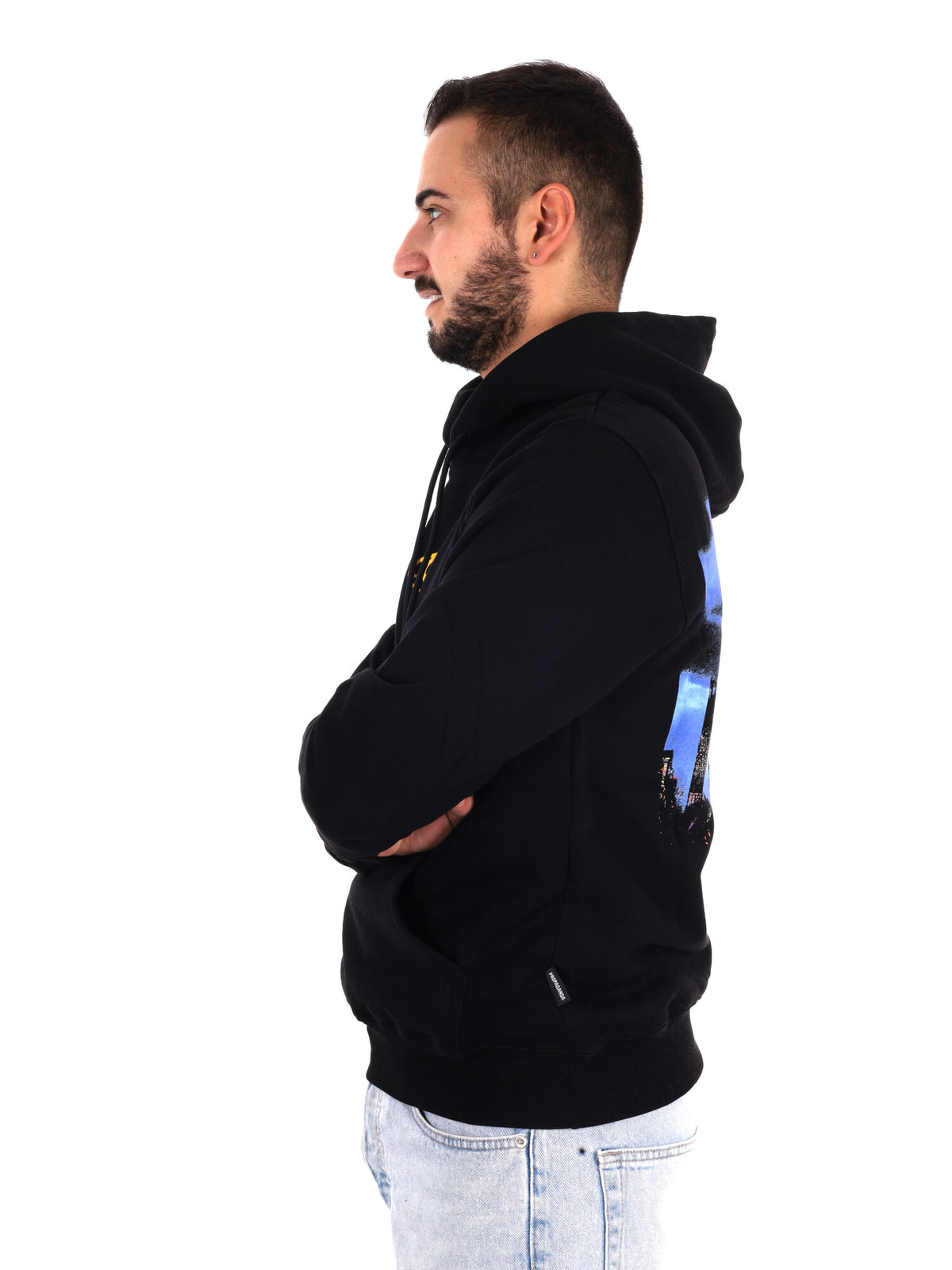 Propaganda 26FWPRFE791 Black, felpa da uomo nera