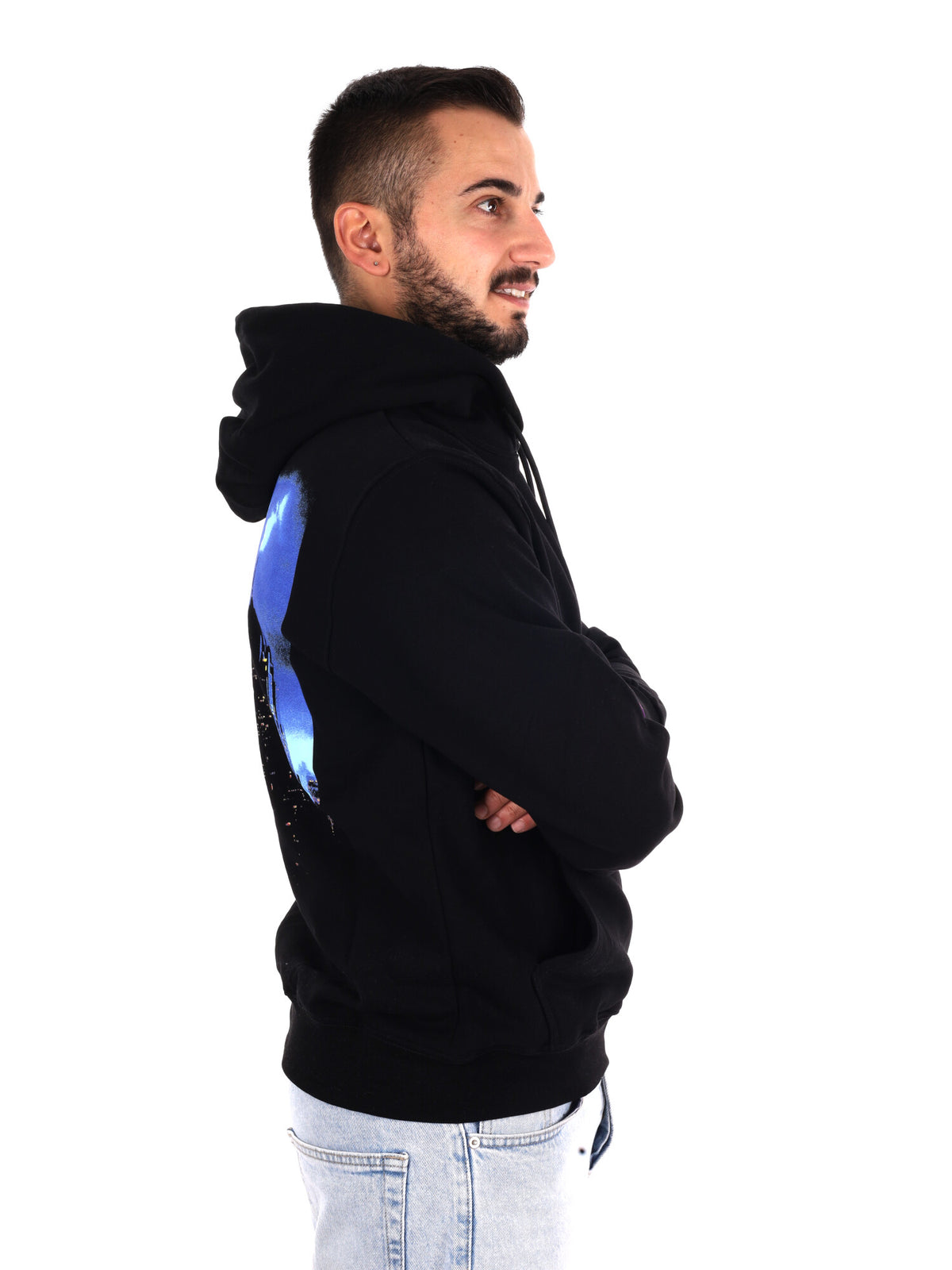 Propaganda 26FWPRFE791 Black, felpa da uomo nera