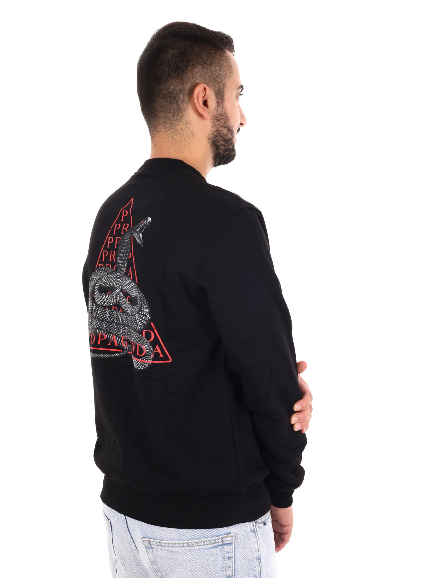 Propaganda 26FWPRFE798 BLACK, felpa da uomo nera
