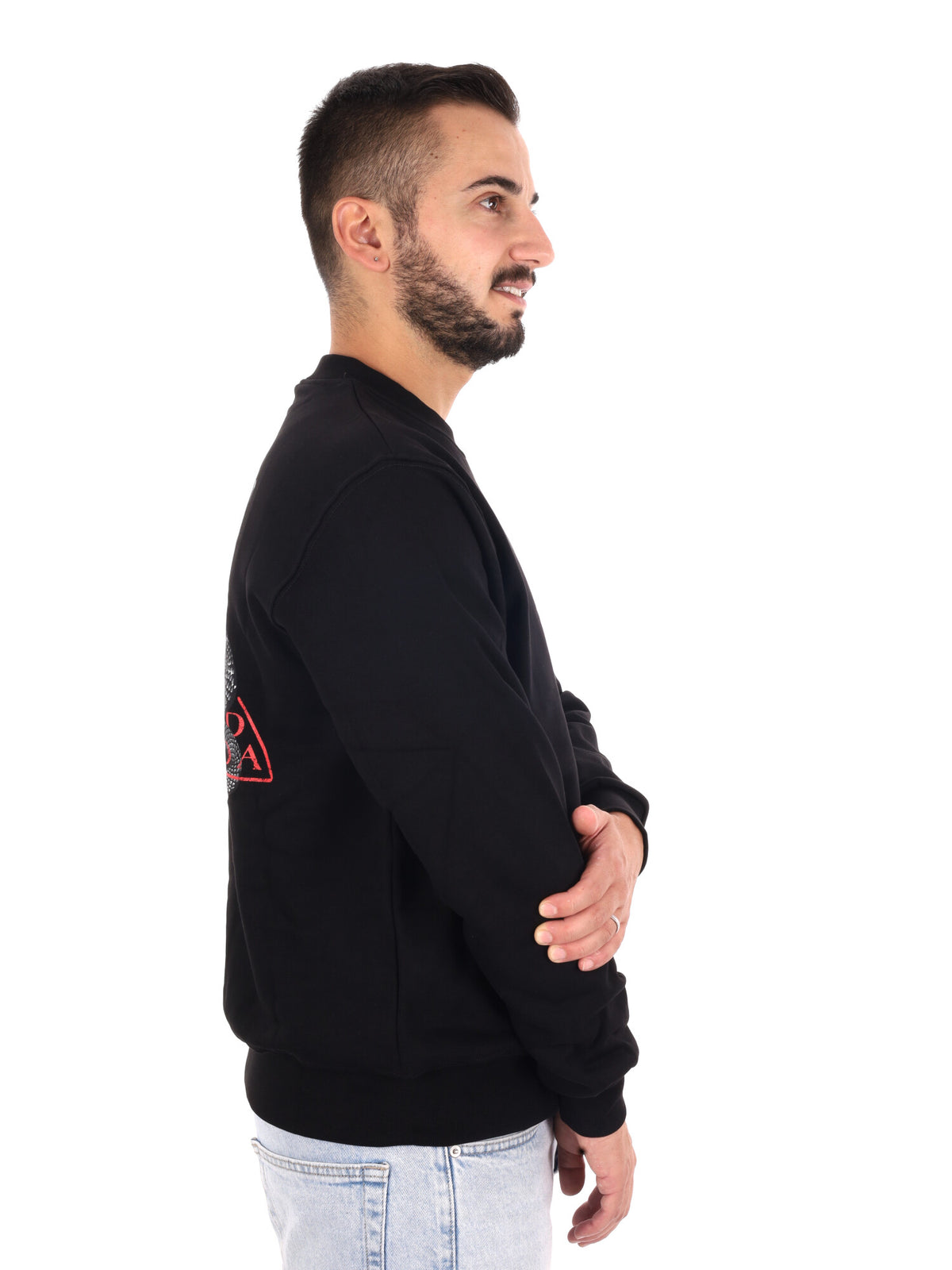 Propaganda 26FWPRFE798 BLACK, felpa da uomo nera