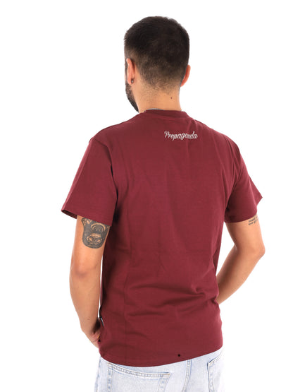 Propaganda 26FWPRTS934 BORDO, t-shirt da uomo bordeaux
