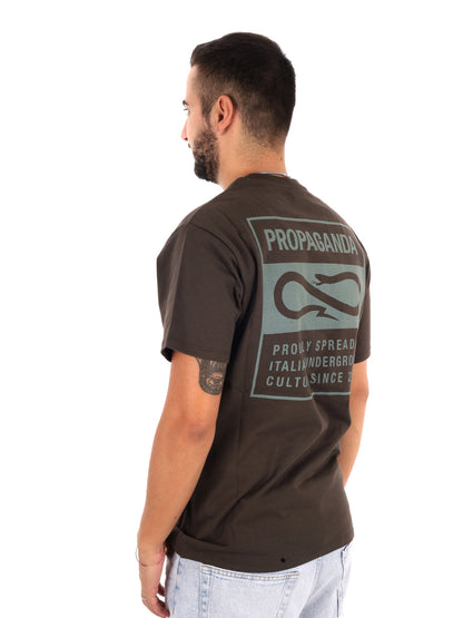 Propaganda 26fwprts939 caffe, t-shirt maniche corte da uomo marrone