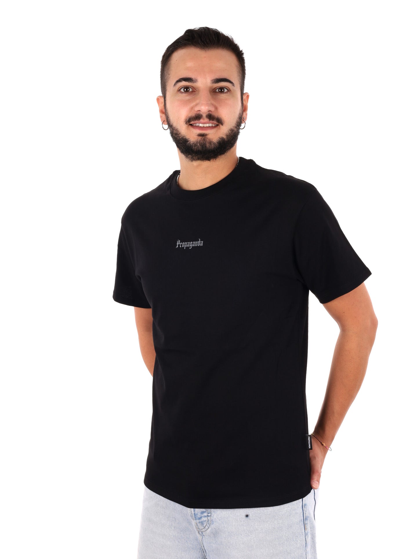 Propaganda 26FWPRTS951, t-shirt maniche corte da uomo nera