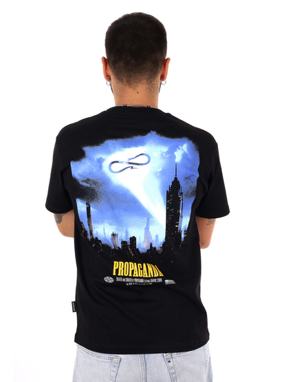 Propaganda 26FWPRTS983 BLACK, t-shirt da uomo nera