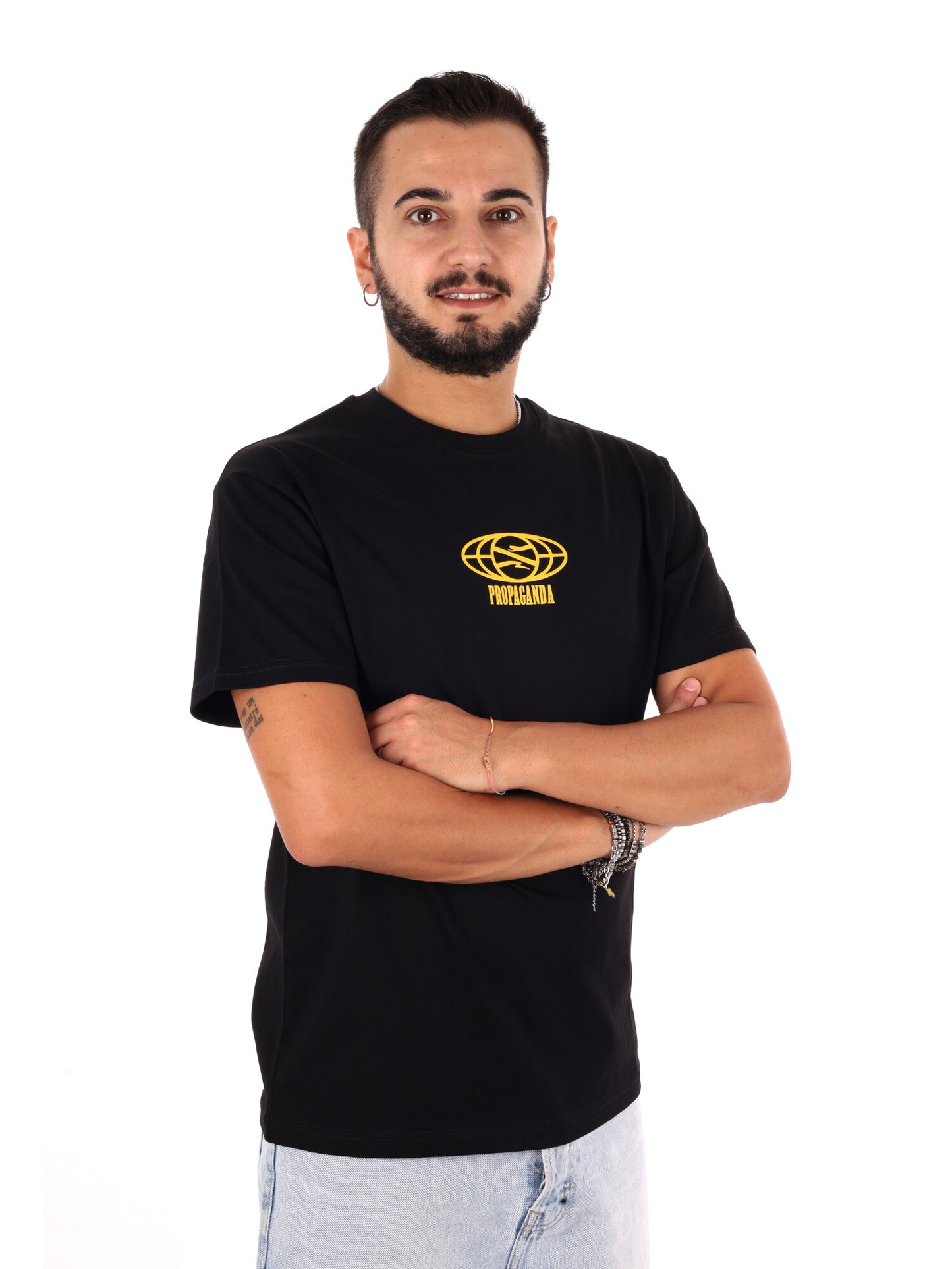 Propaganda 26FWPRTS983 BLACK, t-shirt da uomo nera