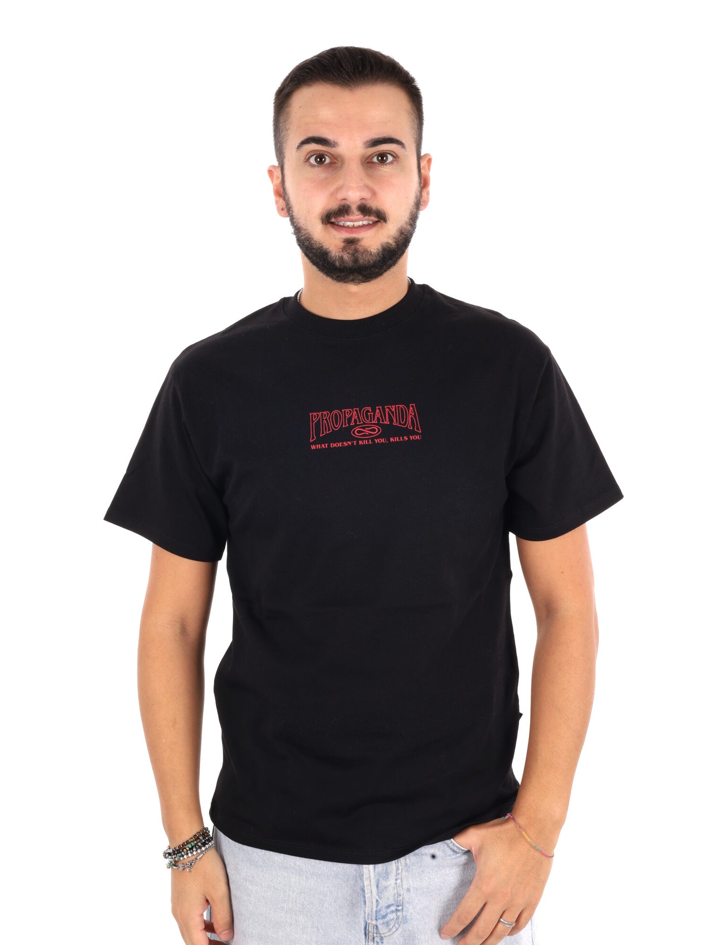 Propaganda 26FWPRTS998 BLACK, t-shirt da uomo nera