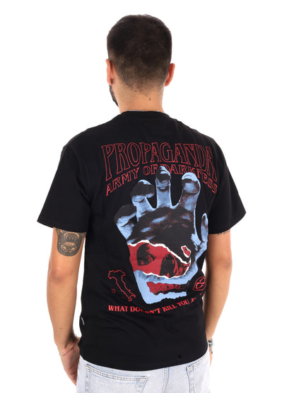 Propaganda 26FWPRTS998 BLACK, t-shirt da uomo nera