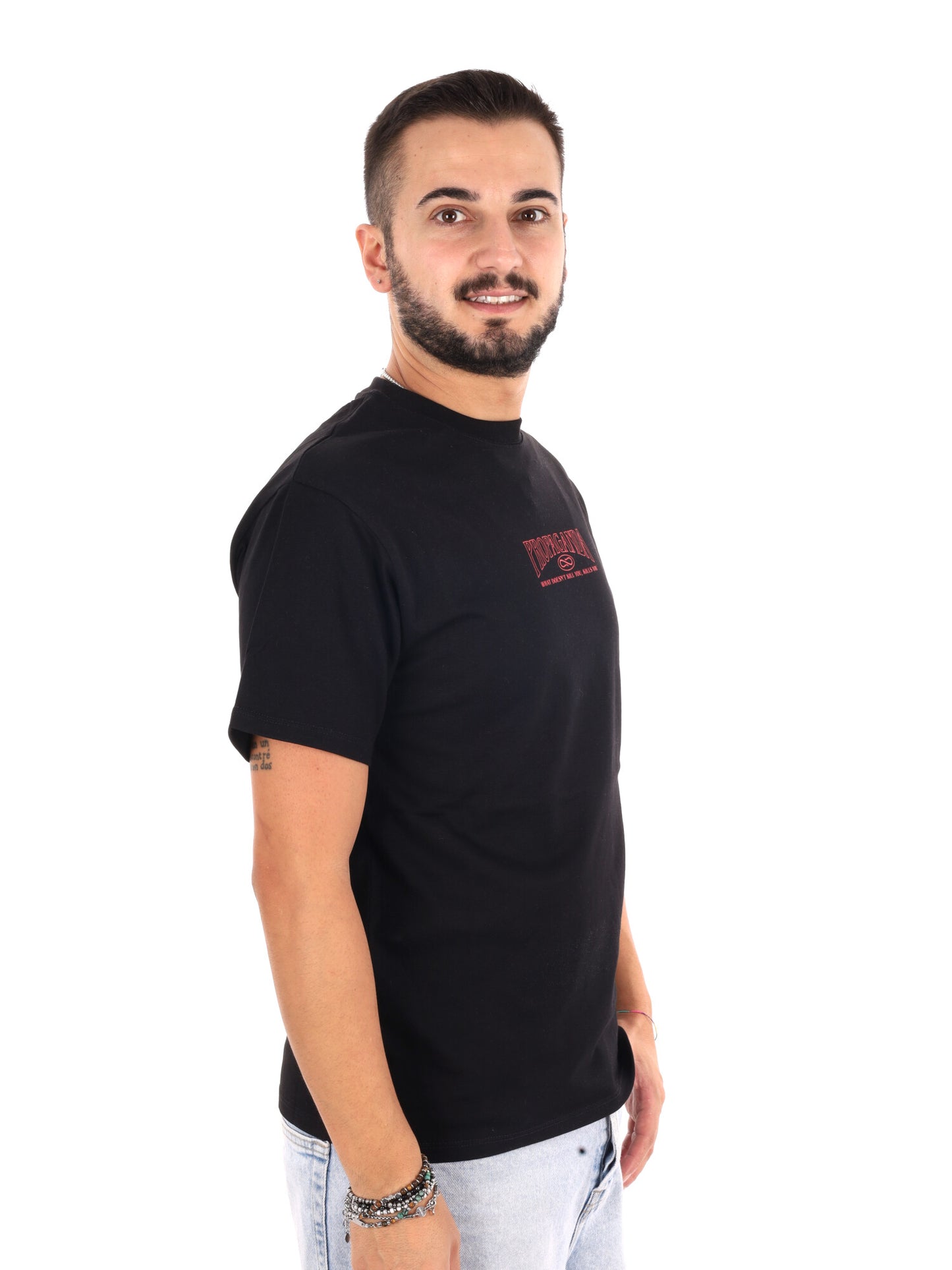 Propaganda 26FWPRTS998 BLACK, t-shirt da uomo nera