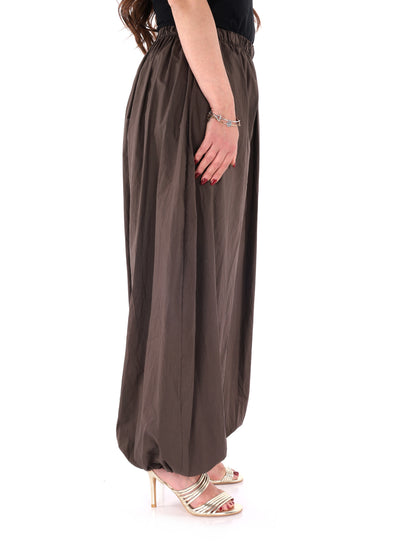 Pantaloni donna Miss Love marroni, stile versatile e confortevole
