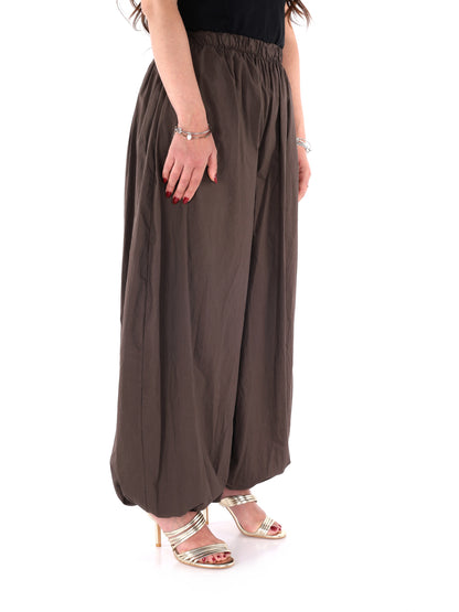 Pantaloni donna Miss Love marroni, stile versatile e confortevole