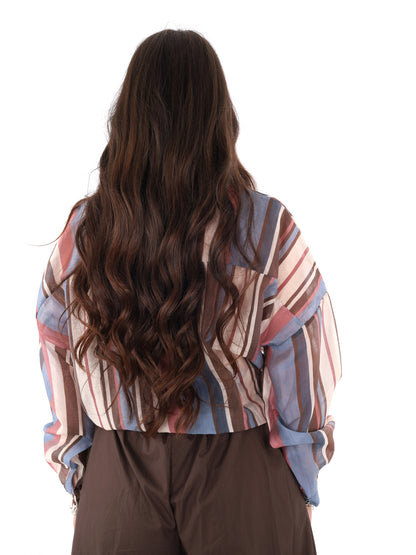 Camicia azzurra da donna Miss Love, raffinata e versatile