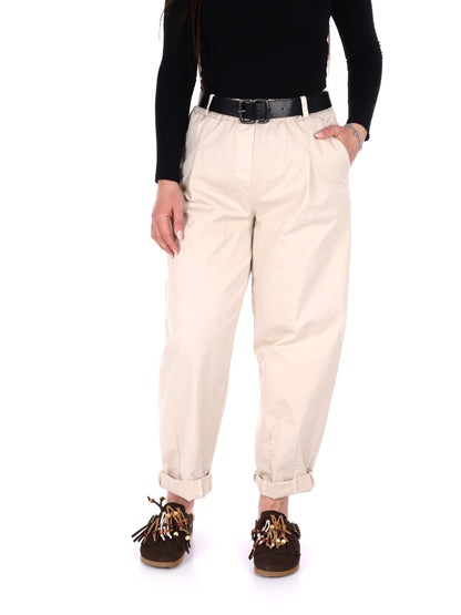 Pantaloni beige da donna Miss Love, eleganza e comfort casual