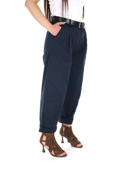 Pantaloni wide leg Miss Love donna in denim blu