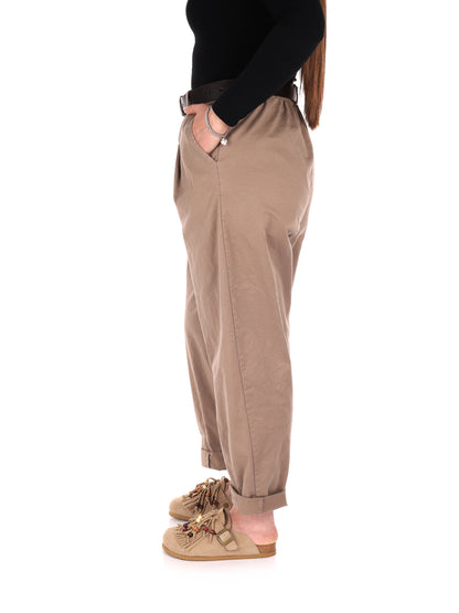 Pantaloni donna Miss Love in tinta fango per la primavera