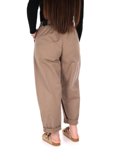 Pantaloni donna Miss Love in tinta fango per la primavera