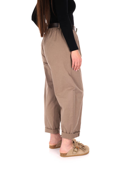 Pantaloni donna Miss Love in tinta fango per la primavera