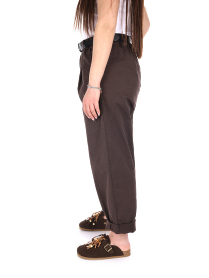 Pantaloni Miss Love donna marroni per la primavera estate