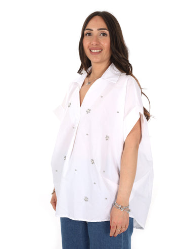 Miss Love camicia bianca da donna elegante e versatile