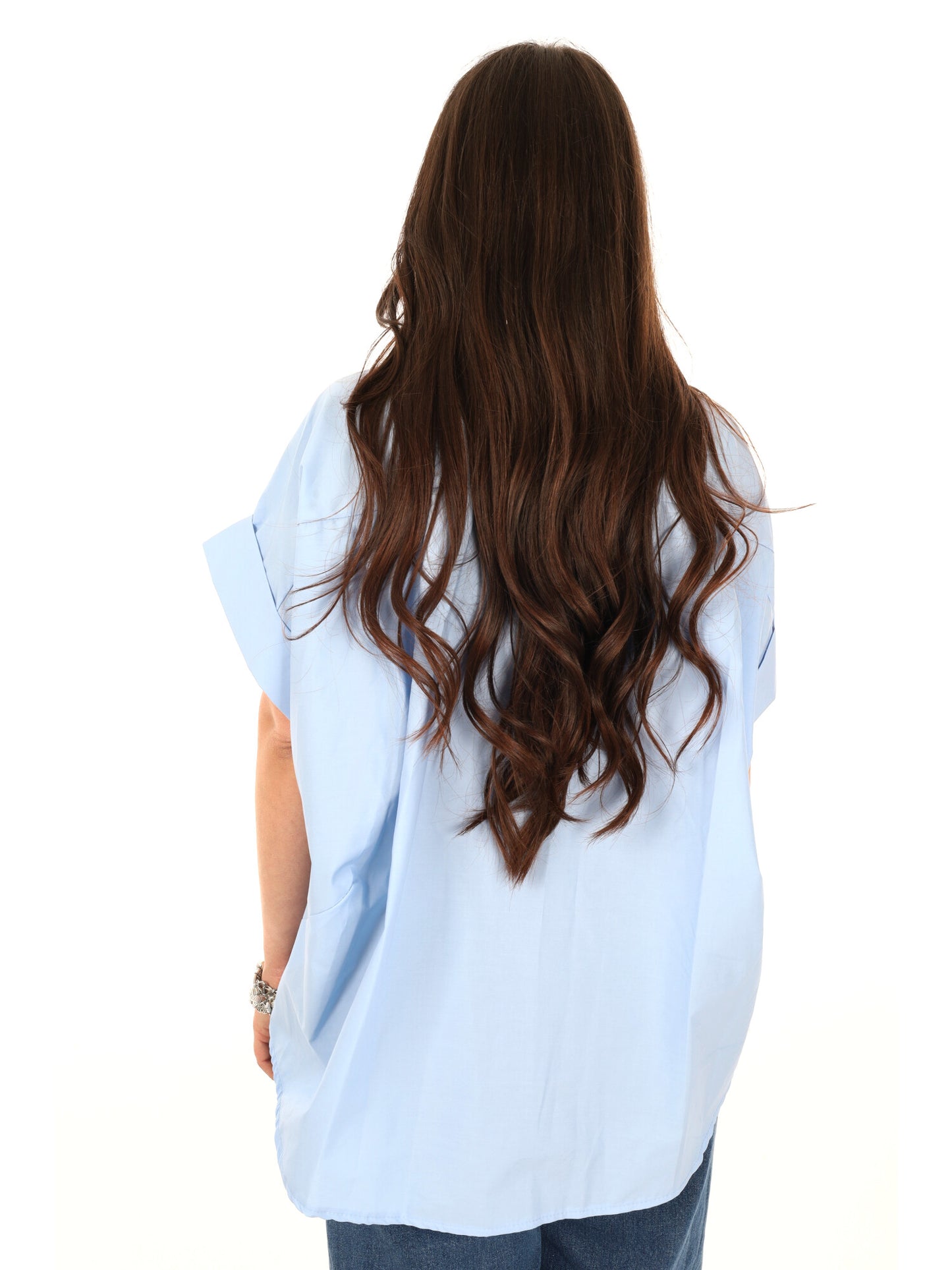 Miss Love camicia donna azzurra elegante e versatile