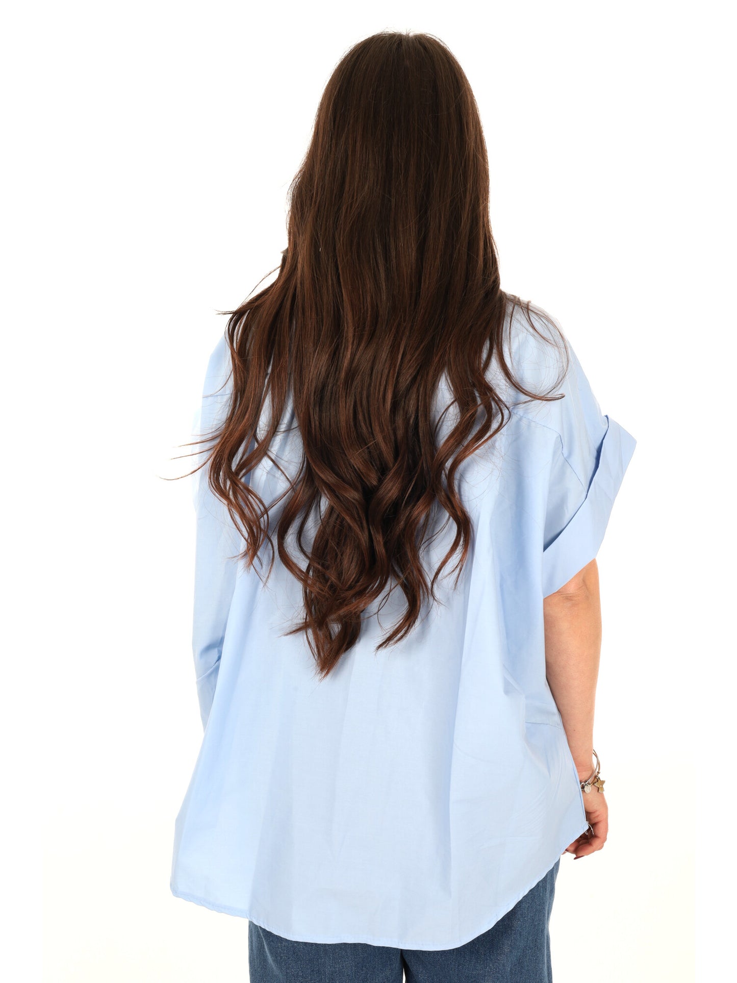 Miss Love camicia donna azzurra elegante e versatile