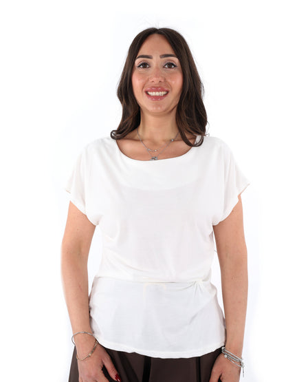 Miss Love, t-shirt maniche corte da donna bianca
