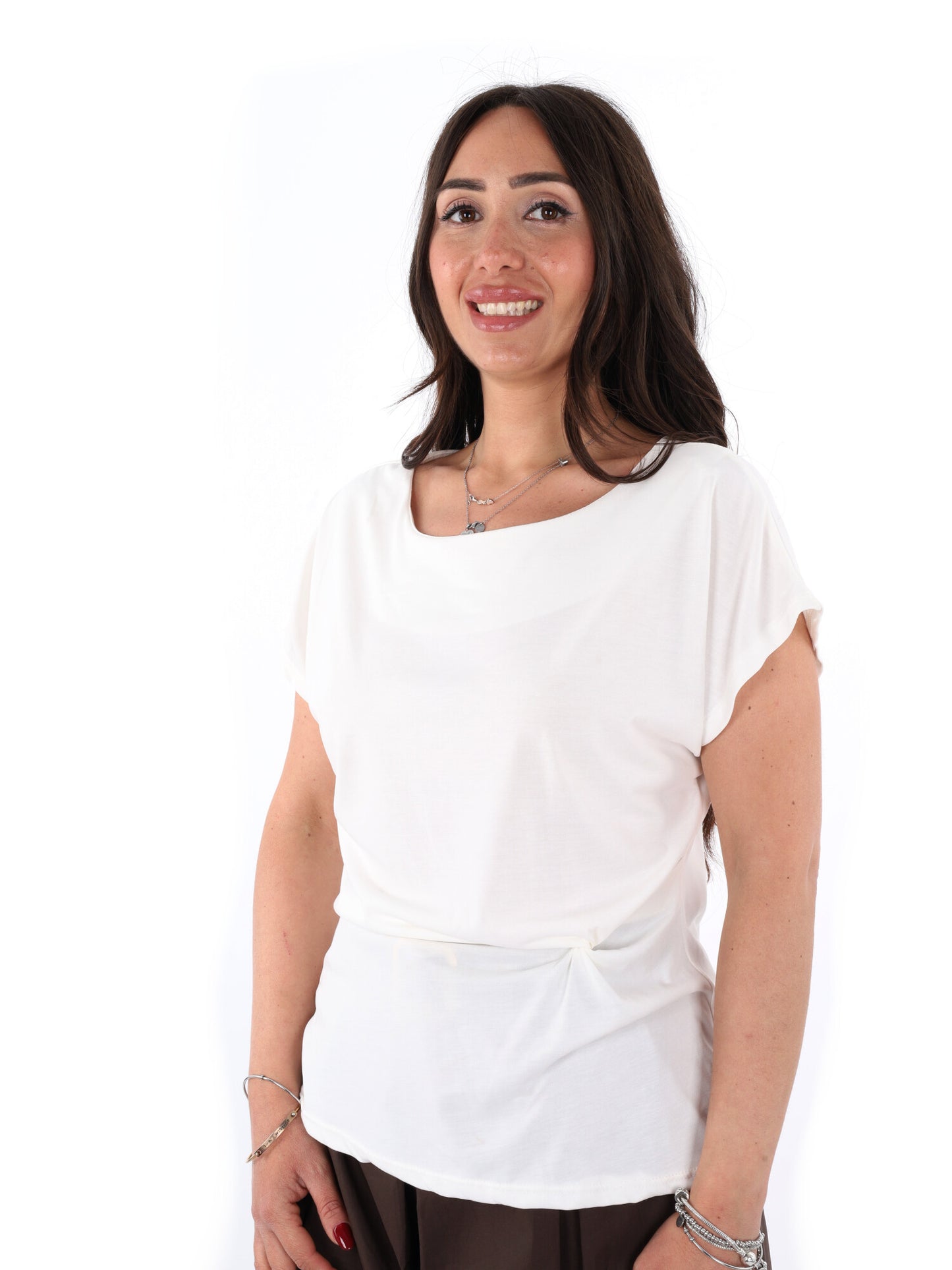 Miss Love, t-shirt maniche corte da donna bianca