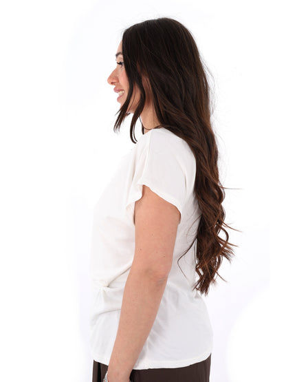 Miss Love, t-shirt maniche corte da donna bianca