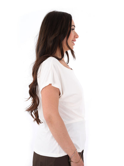 Miss Love, t-shirt maniche corte da donna bianca