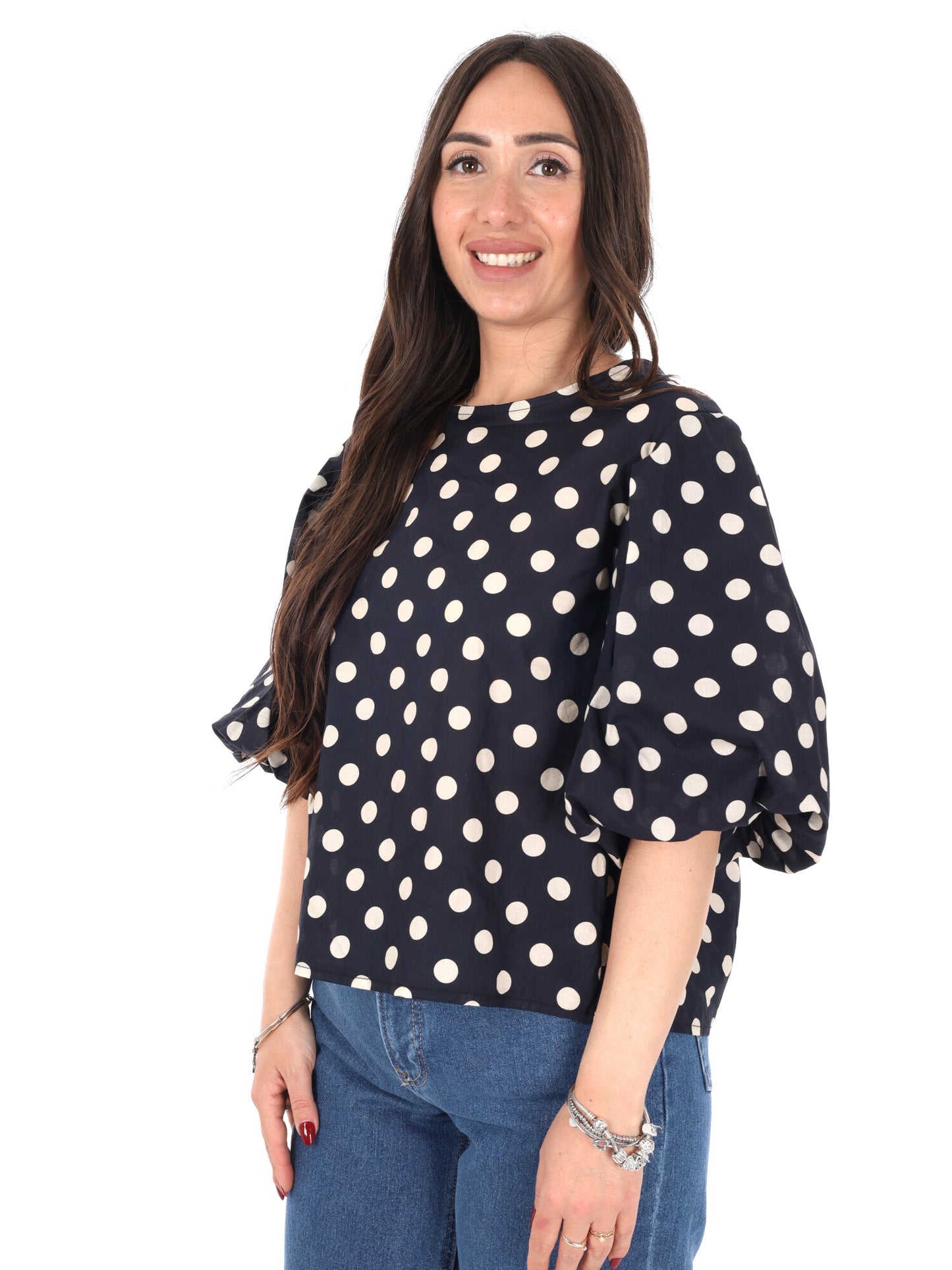 Miss Love, blusa donna nera elegante e versatile
