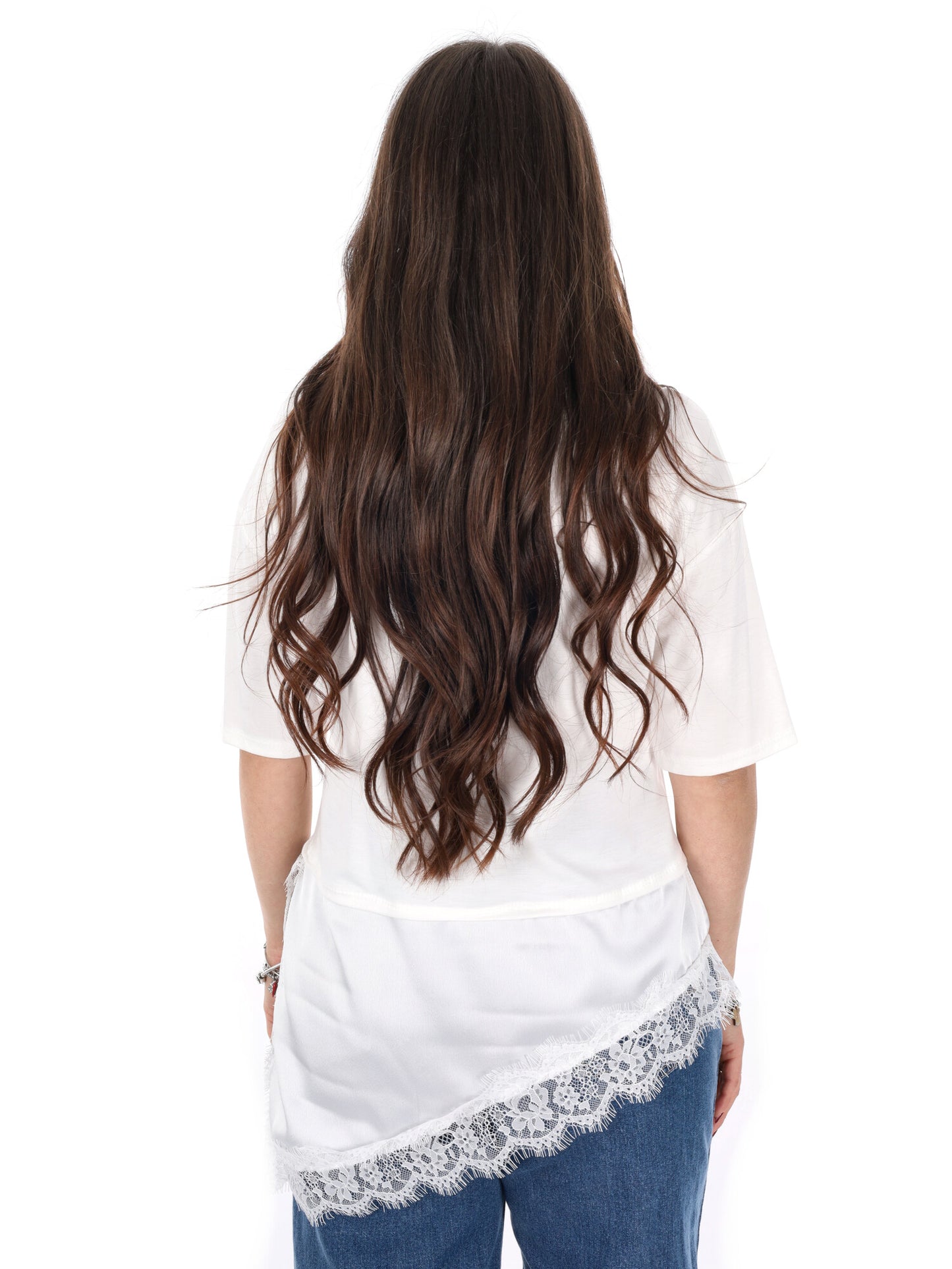 Miss Love t-shirt maniche corte da donna bianca