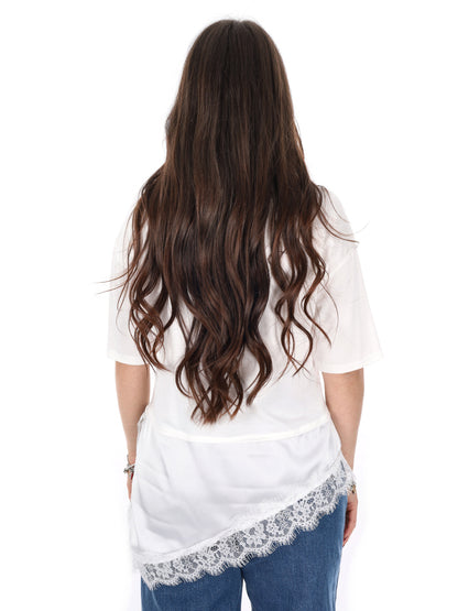 Miss Love t-shirt maniche corte da donna bianca