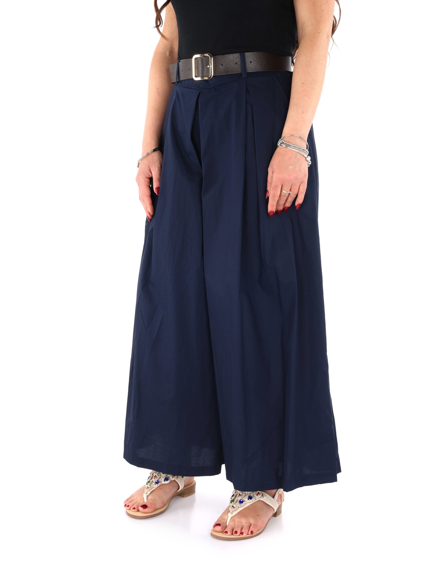 Pantaloni blu da donna Miss Love, eleganti e versatili
