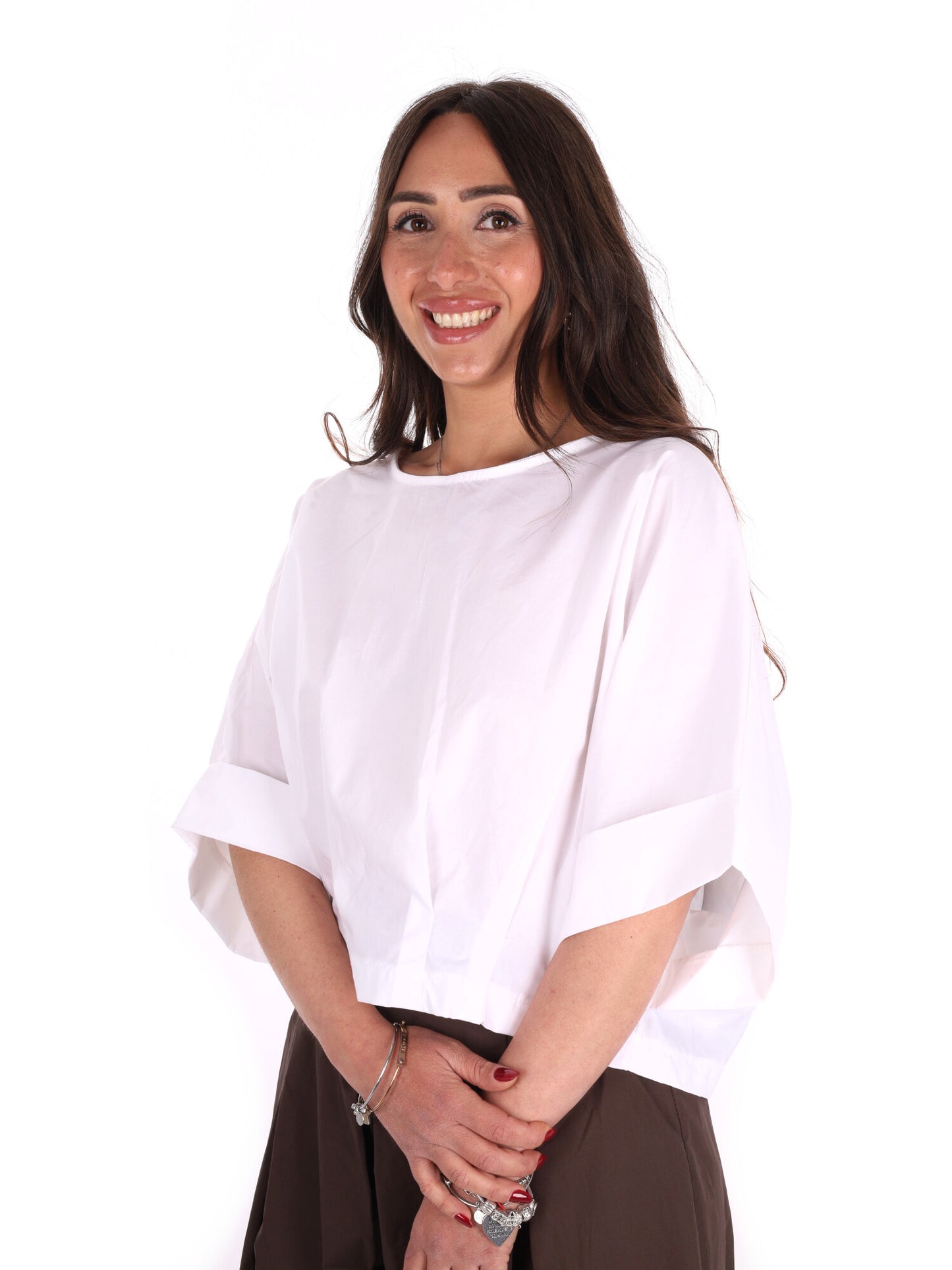 Miss Love blusa bianca da donna elegante e raffinata