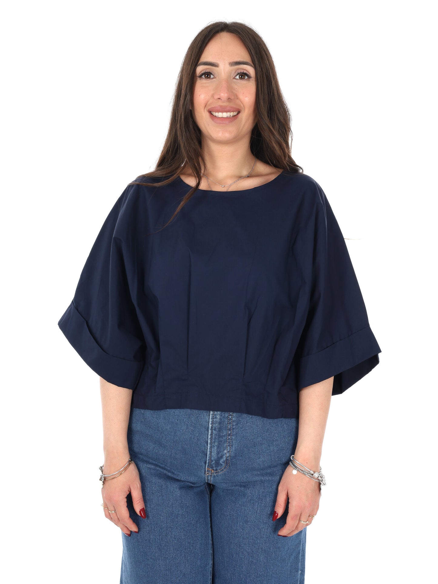 Miss Love blusa donna in blu elegante e versatile