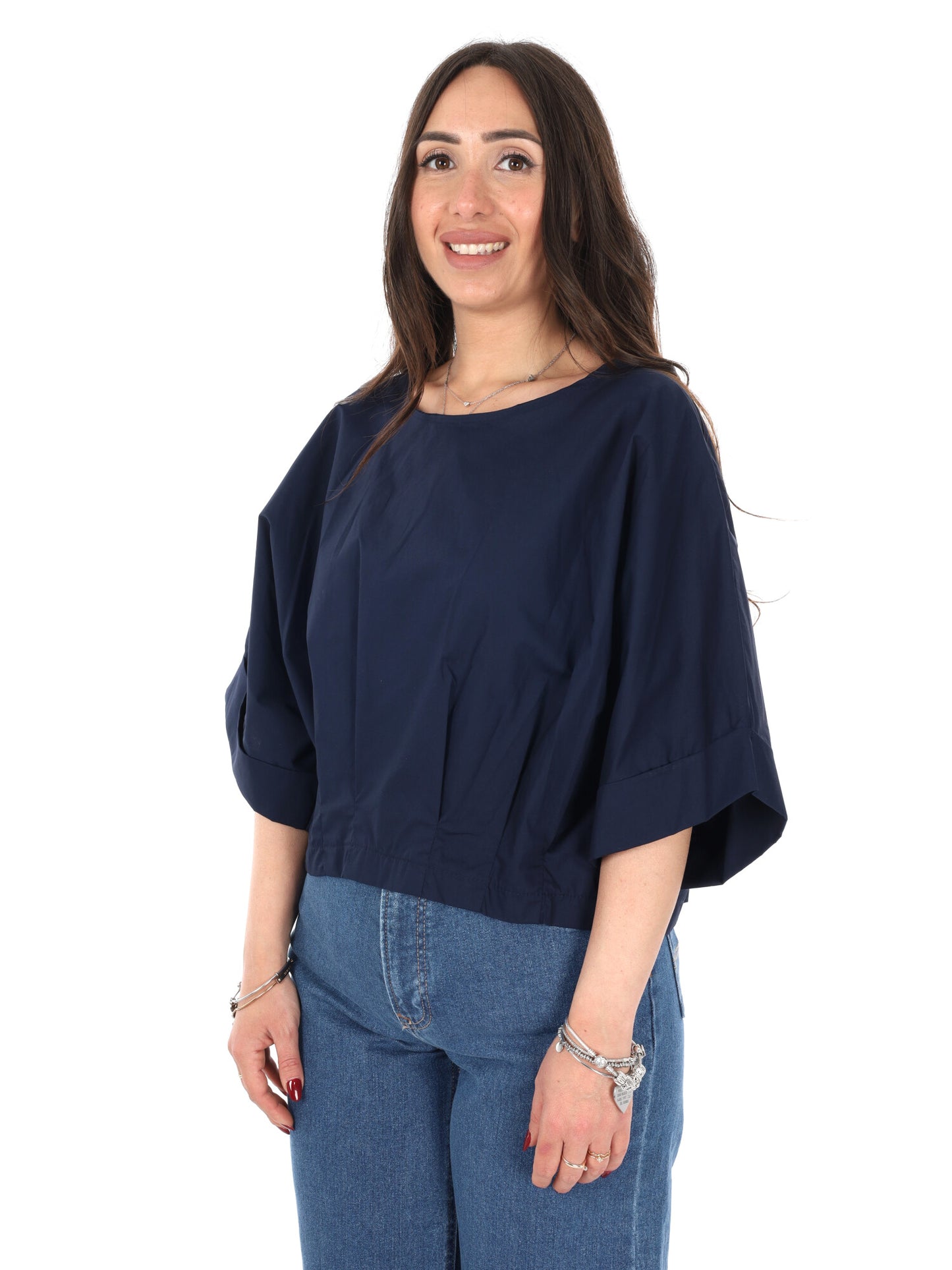 Miss Love blusa donna in blu elegante e versatile