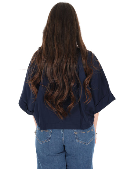 Miss Love blusa donna in blu elegante e versatile