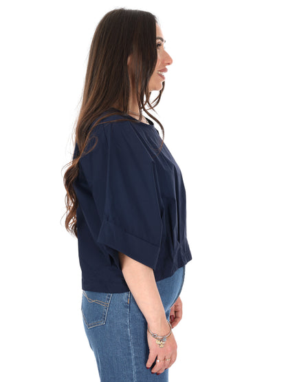 Miss Love blusa donna in blu elegante e versatile
