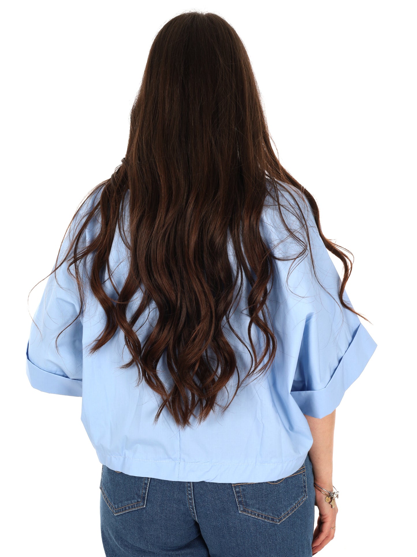 Miss Love blusa azzurra elegante da donna