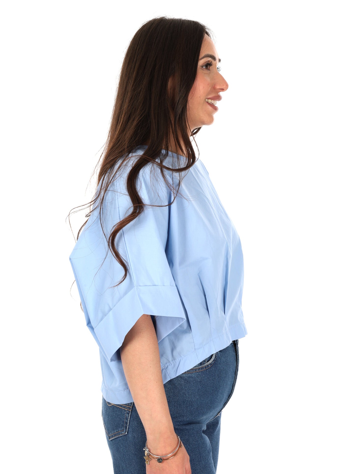 Miss Love blusa azzurra elegante da donna