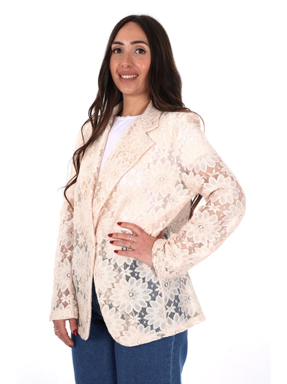 Miss Love blazer donna beige elegante e versatile
