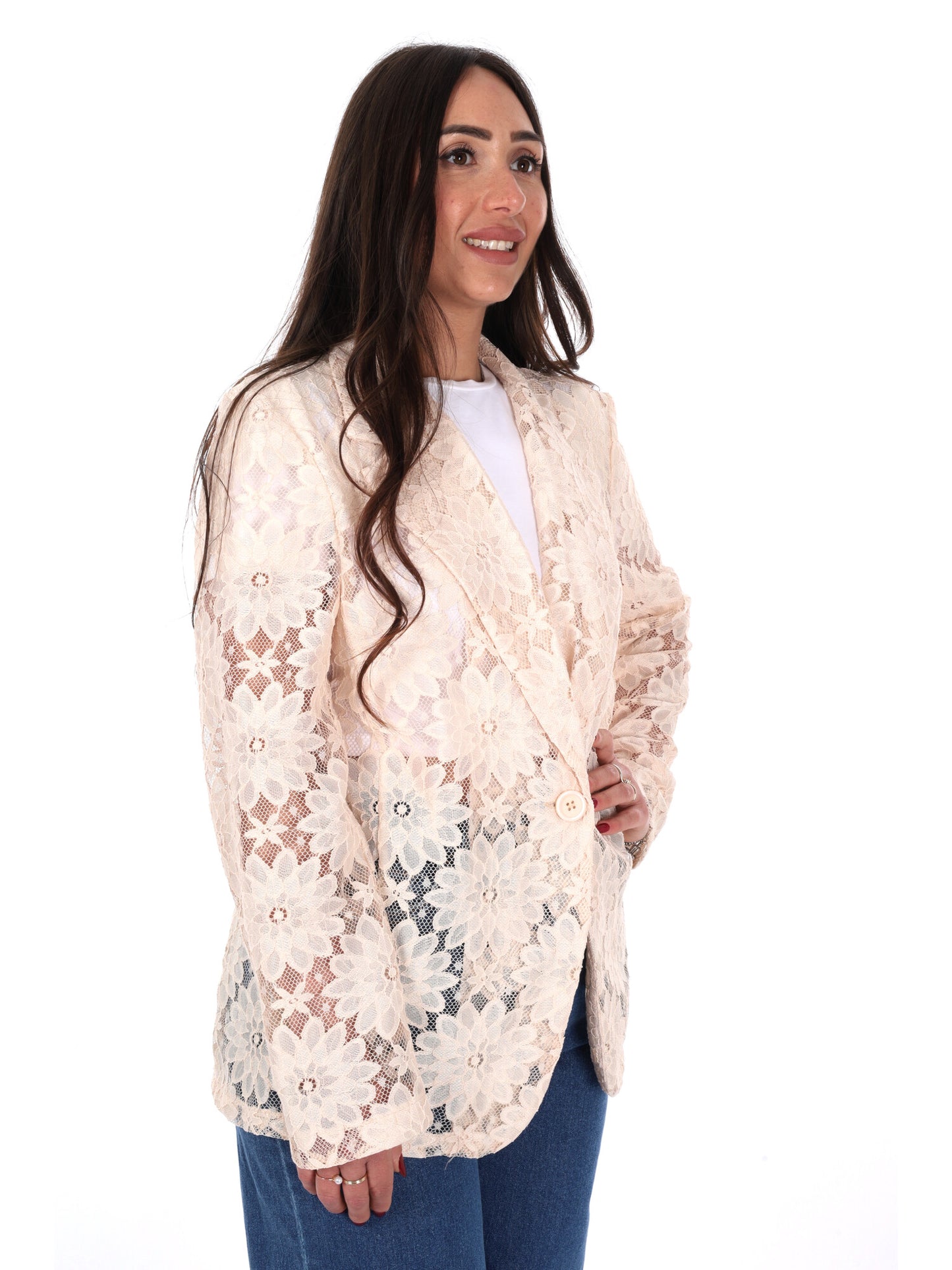 Miss Love blazer donna beige elegante e versatile