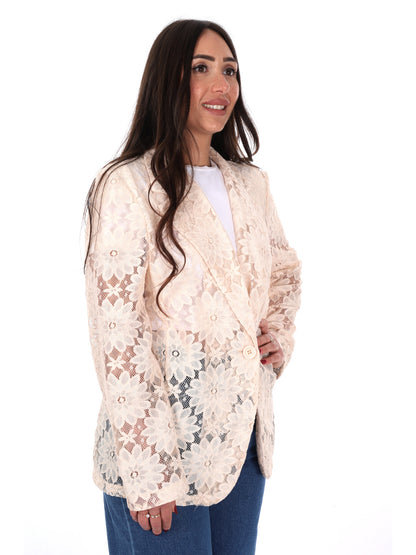 Miss Love blazer donna beige elegante e versatile